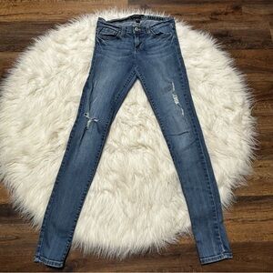 Flying Monkey Platinum by Buckle Distressed High Rise Skinny Jeans size 25